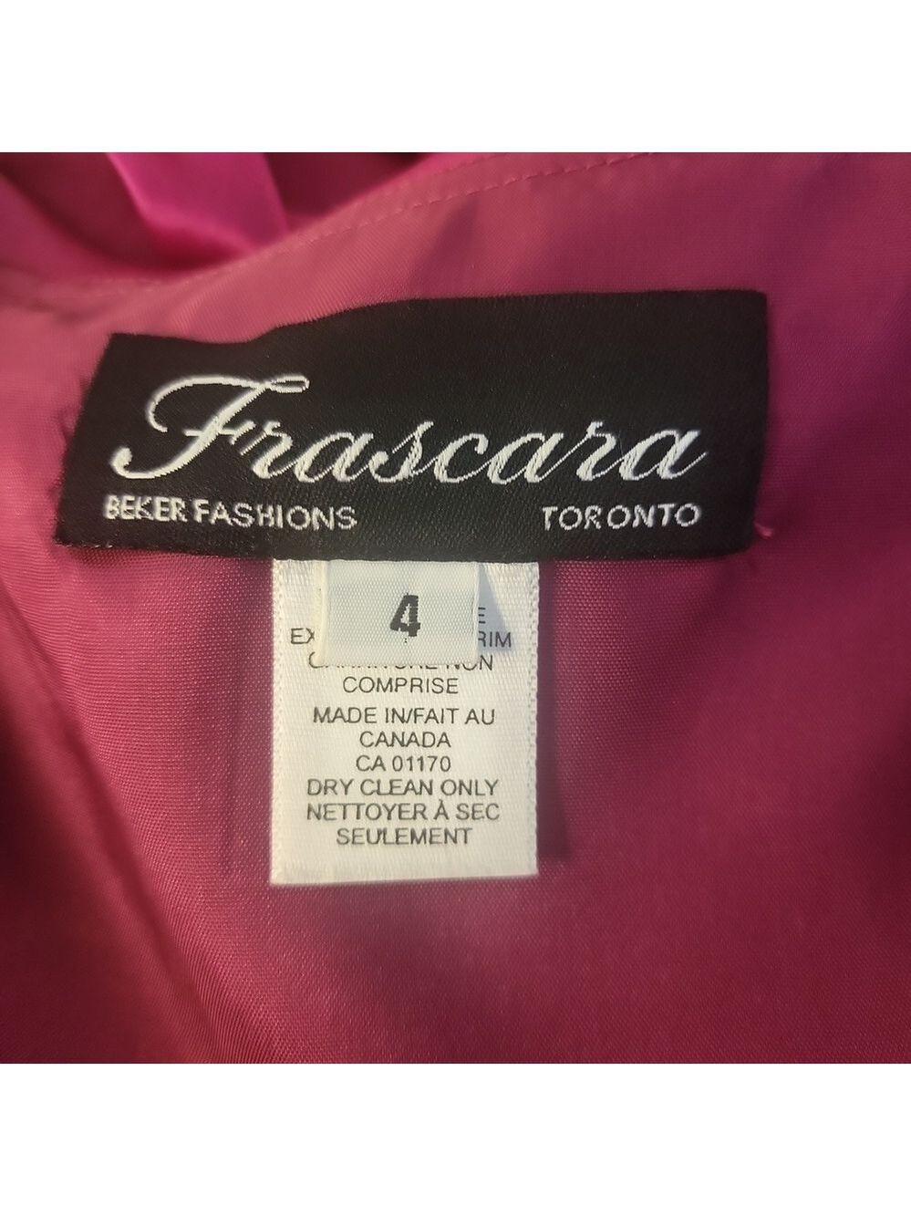 Frascara Plum Silk Organza Ruffled Wrap Top Size 4 - Picture 7 of 8